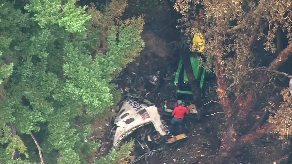 Destroços do avião na Ketron Island