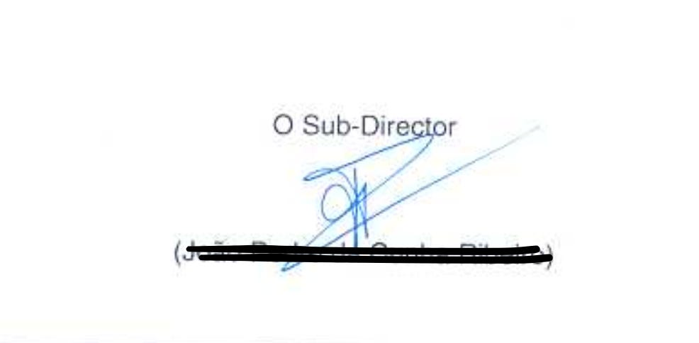 “Exmo. Senhor Sub-Diretor”